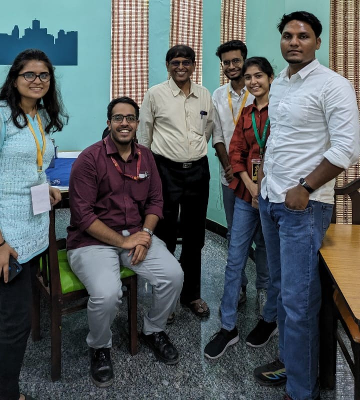 Diya Nathwani with Prof. G. Venkatesh (GV sir) & the team
